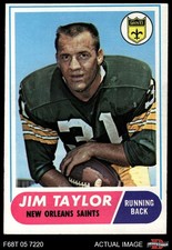 1968 Topps #160 Jim Taylor Saints HOF LSU 4 - VG/EX