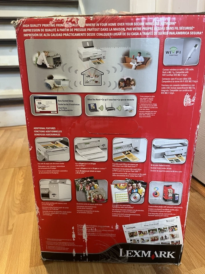 LEXMARK X6570m WIRELESS ALL IN ONE WITH FAX COLOR PRINTER INKJET MODEL 4429-W12 - Image 3 of 3