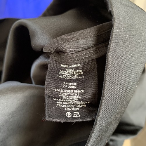 Theory Black Satin Croset Mini Cocktail Dress Size 00 - Picture 11 of 11