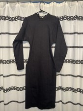 Beautiful Zara Black Midi Dress. Back Cutout. Size Small
