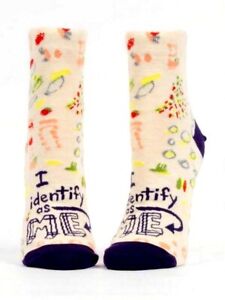 Cotton One Size Novelty Funny Gift Women's Ankle Socks 'PUT 'EM UP' Blue Q