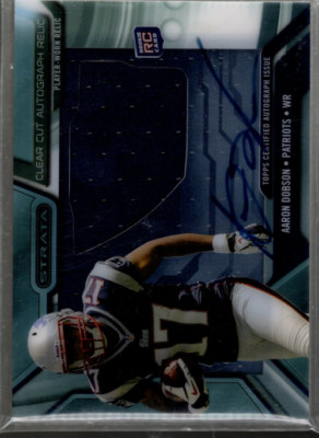B4864- 2013 Topps Strata Klar Schnitt Rookie RELIC #Ccarad Aaron Dobson Auto