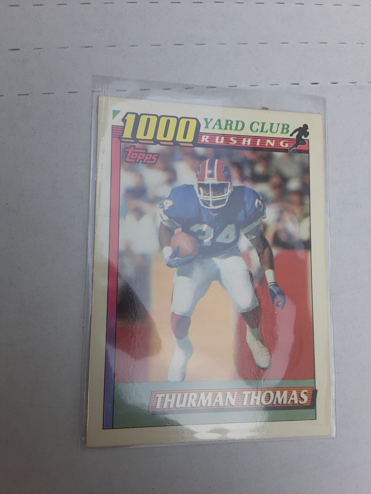 THURMAN THOMAS 1991 TOPPS 1000 YARD CLUB Football Card #3 buffalo bills football