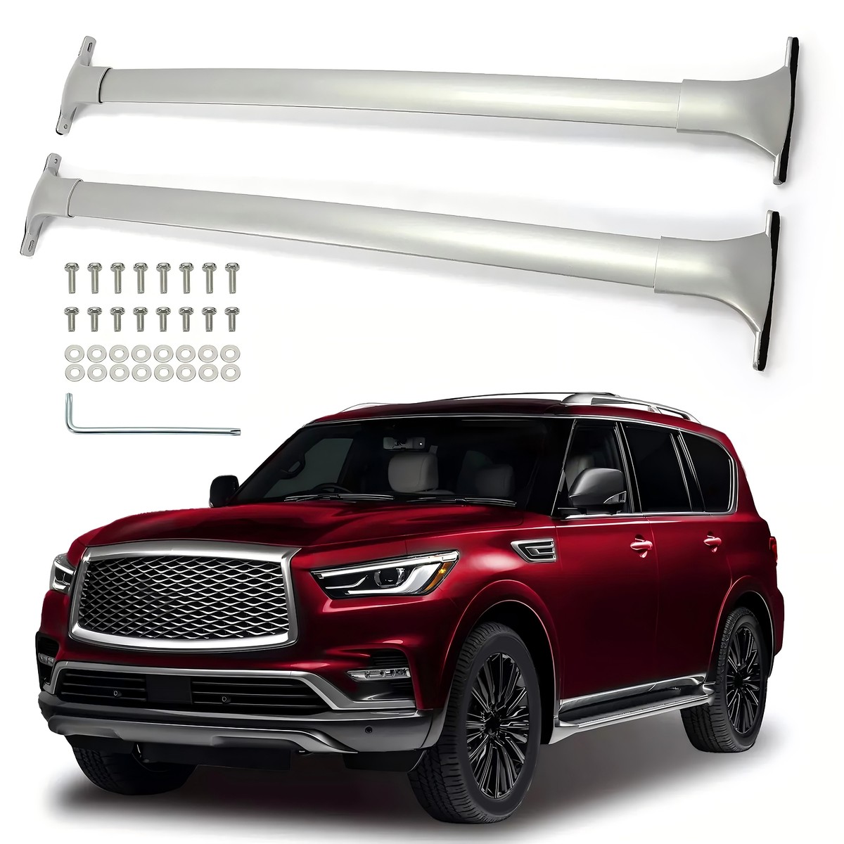 2011-2024 Infiniti QX56 QX80 Roof Rack Rail Cross Bar Luggage 