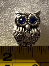 Individual Bead IBB Sterling Silver Owl Charm Bead .925