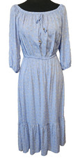BeBop Floral Blouson Midi Dress Size M Romantic Peasant Tiered Boho Cottagecore