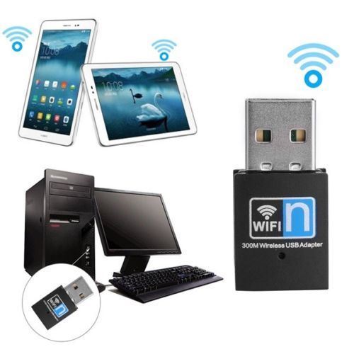 Jedel 802.11N 300Mbps Nano Wireless USB Dongle Mini WIFI Adapter Retail With CD - Picture 1 of 4