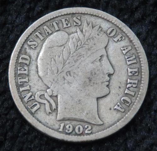 1902 Barber Dime * Full Liberty * Better Grade * Great Eye Appeal * 3056