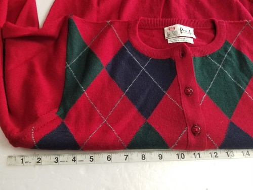 Pringle Of Scotland Cardigan Sweater Buttons 100% LambsWool Size M-L Measurement - Picture 3 of 14