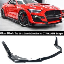 For Ford Mustang 14-21 Modified W/ GT500 AMPP Bumper Front Lip &Winglet Splitter