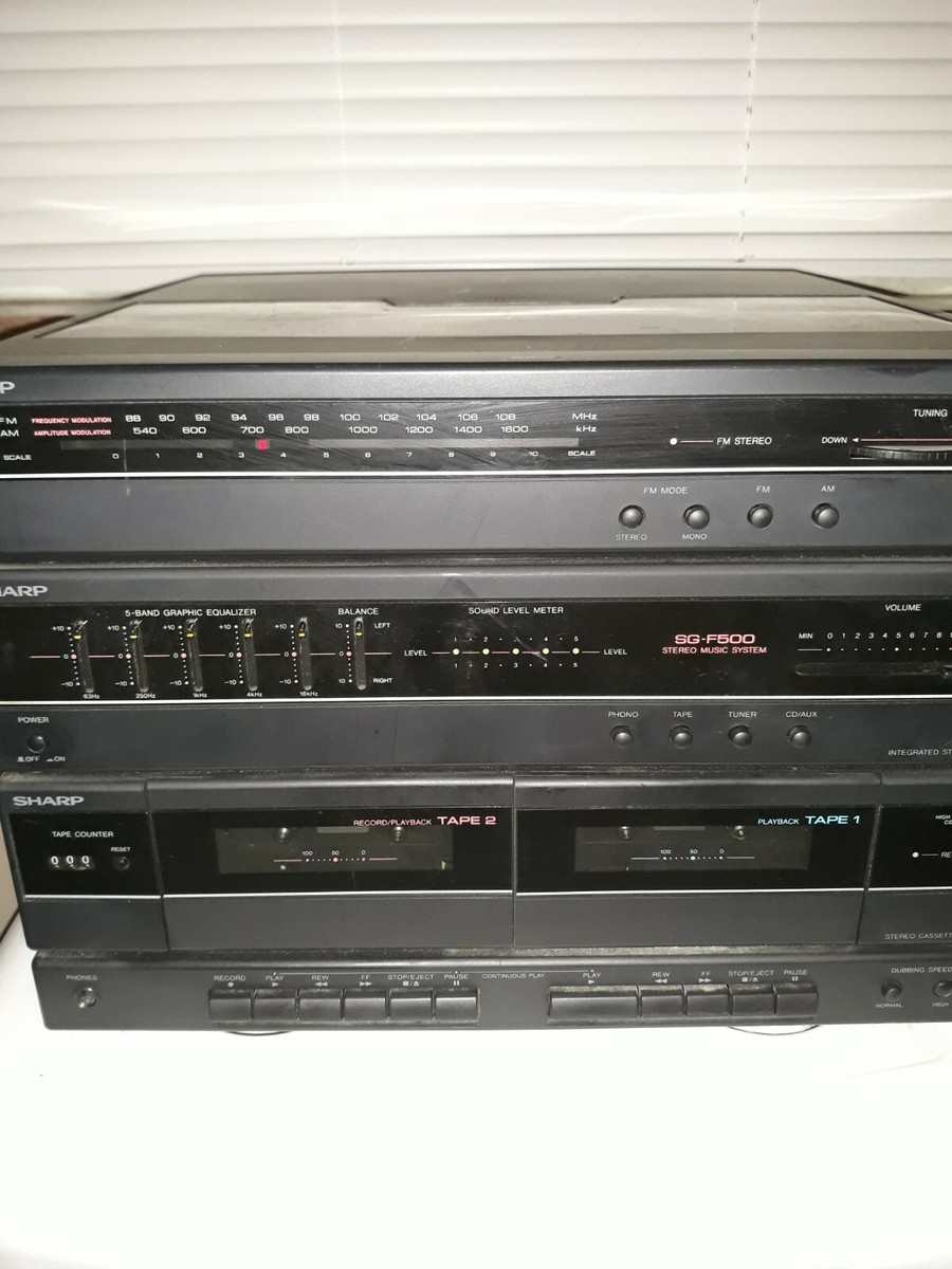 Sharp SG-F500 Semi Automatic AM/FM Stereo System w/ Turntable Dual