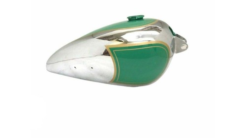 FIT FOR BSA B31 GREEN PAINTED CHROMED PETROL/FUEL TANK - Picture 5 of 6