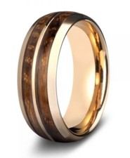 Gentle Bands ‘The Coruscant’ Tungsten & Whiskey Barrel  Size 13 Wedding Ring Eng