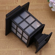  2 Pcs Black Gate Post Light Solar Top Double Lanterns Fence Lights Pillar Lamp