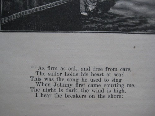 Original 1881 Nautical Engravings THE SAILOR'S RETURN Poem W.H. Overton Artwork - Picture 5 of 10