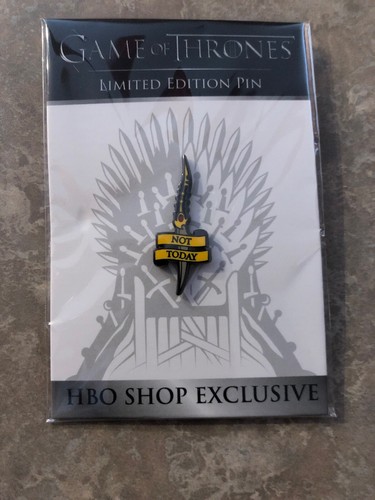 Game Of Thrones Limited Edition Pin Not Today HBO Shop Exclusive