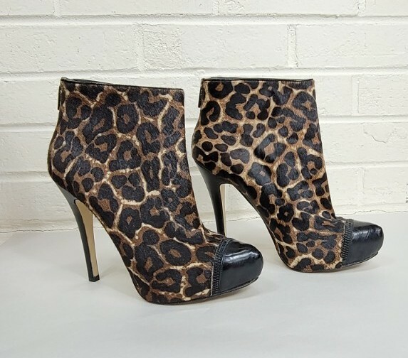 Women's Shoes Michael Kors CYNTHIA Bootie Ankle Boots Platform Cheetah  Natural