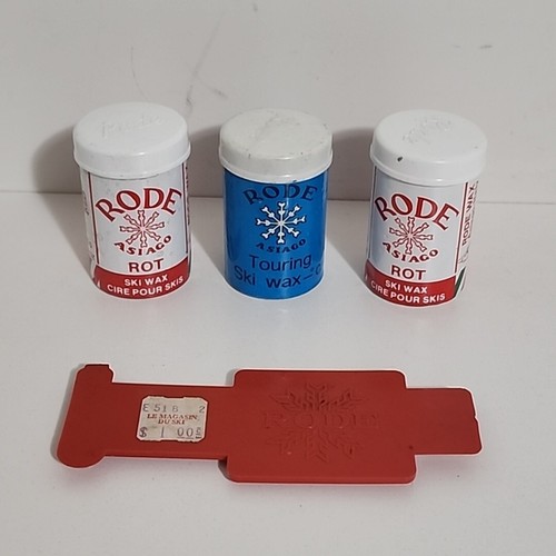 RODE ski Wax Vintage Cross Country Asiago Rot Italy Touring New Old Stock Lot