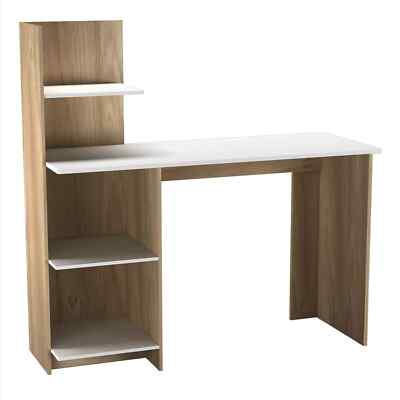 4 Ebenen Holz Büro Schreibtisch Computer Laptop Heim Arbeitszimmer Schreiben Schüler Tisch Eiche