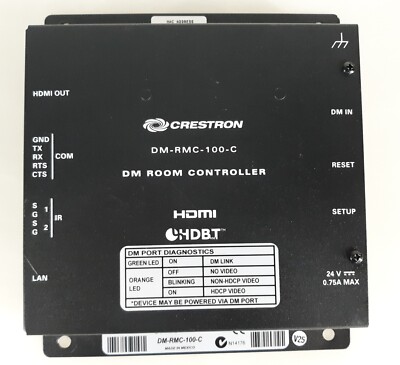 Crestron DM-RM-100-C Digital Media 8G Receiver Room Controller NO AC