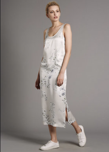 VESTIDO DE CAMBIO FLORAL DE SEDA PURA MEZCLA DE SEDA PURA AUTÓGRAFO M&S - Imagen 2 de 4