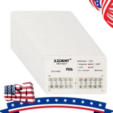 AZDENT Dental Orthodontic Metal Brackets Braces Standard Roth Slot.022 Hooks 3