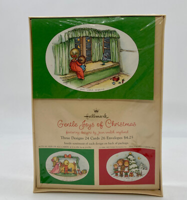 NOS Sealed Joan Walsh Anglund 24 Cards 3 Designs Hallmark Gentle Joys Christmas