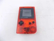 Like New Gameboy Pocket Lite Clear Red IPS Handheld Console