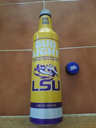Bud Light 2020 LSU Limited Edition Aluminum Beer Bottle 