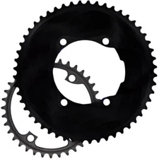 ALUGEAR 110×4 Aero Chainrings for Shimano 12-Speed R7100/R8100/R9200. Black