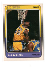 1988-89 Fleer A.C. Green #66 Los Angeles Lakers Basketball Card NBA HOF EX