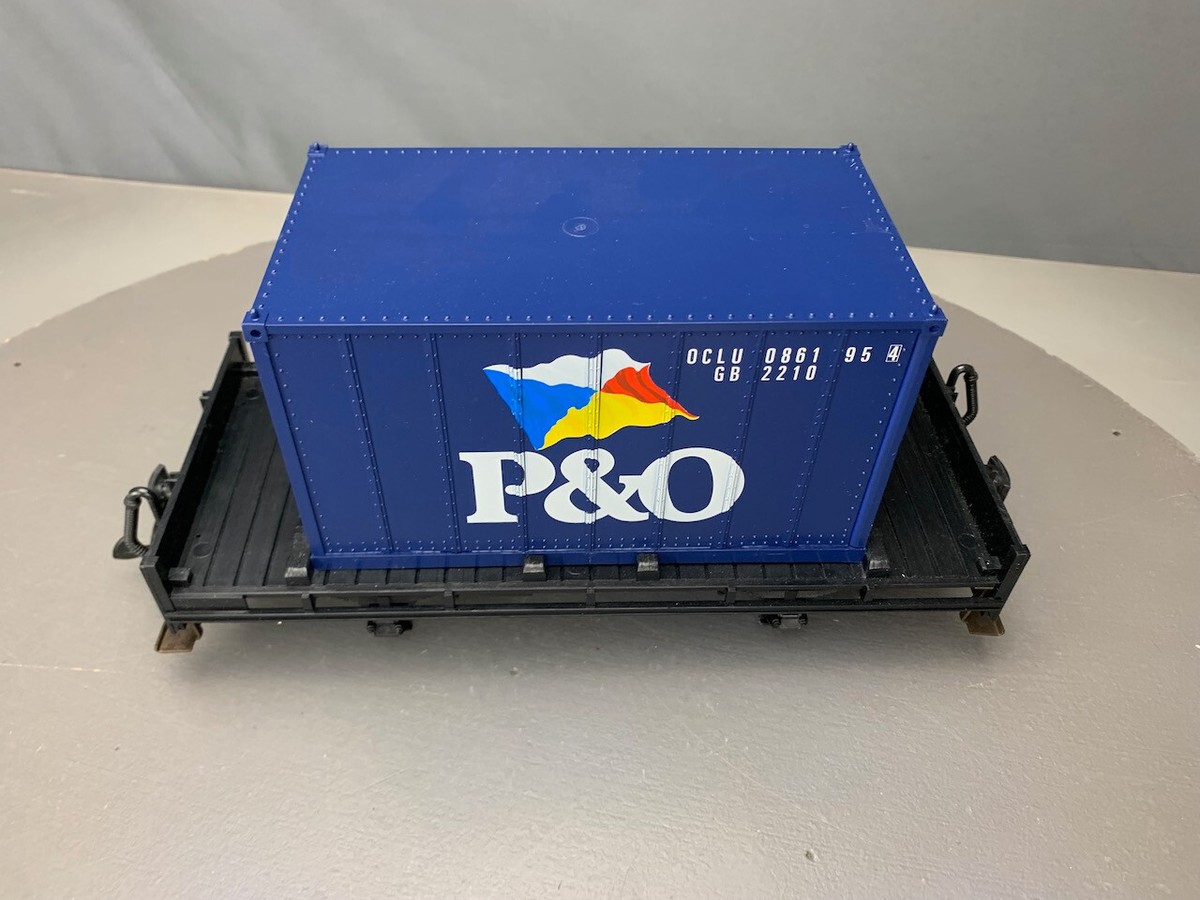 G Scale LGB 4103 Flat Car w/P&O Container G556 LZ | eBay