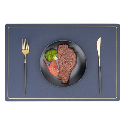 Set of 4 Faux Leather Placemat Kitchen Dining Table Mats Heat Resistant Non-Slip - Picture 21 of 50