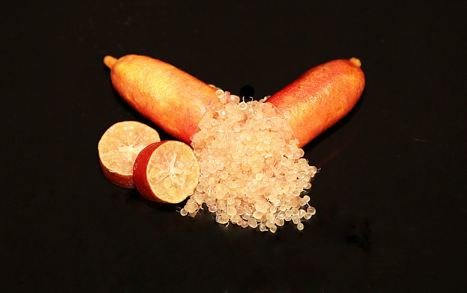 ROSA ICE caviar dedo australiano lima/cítricos 3 esquejes, sin raíces, importado