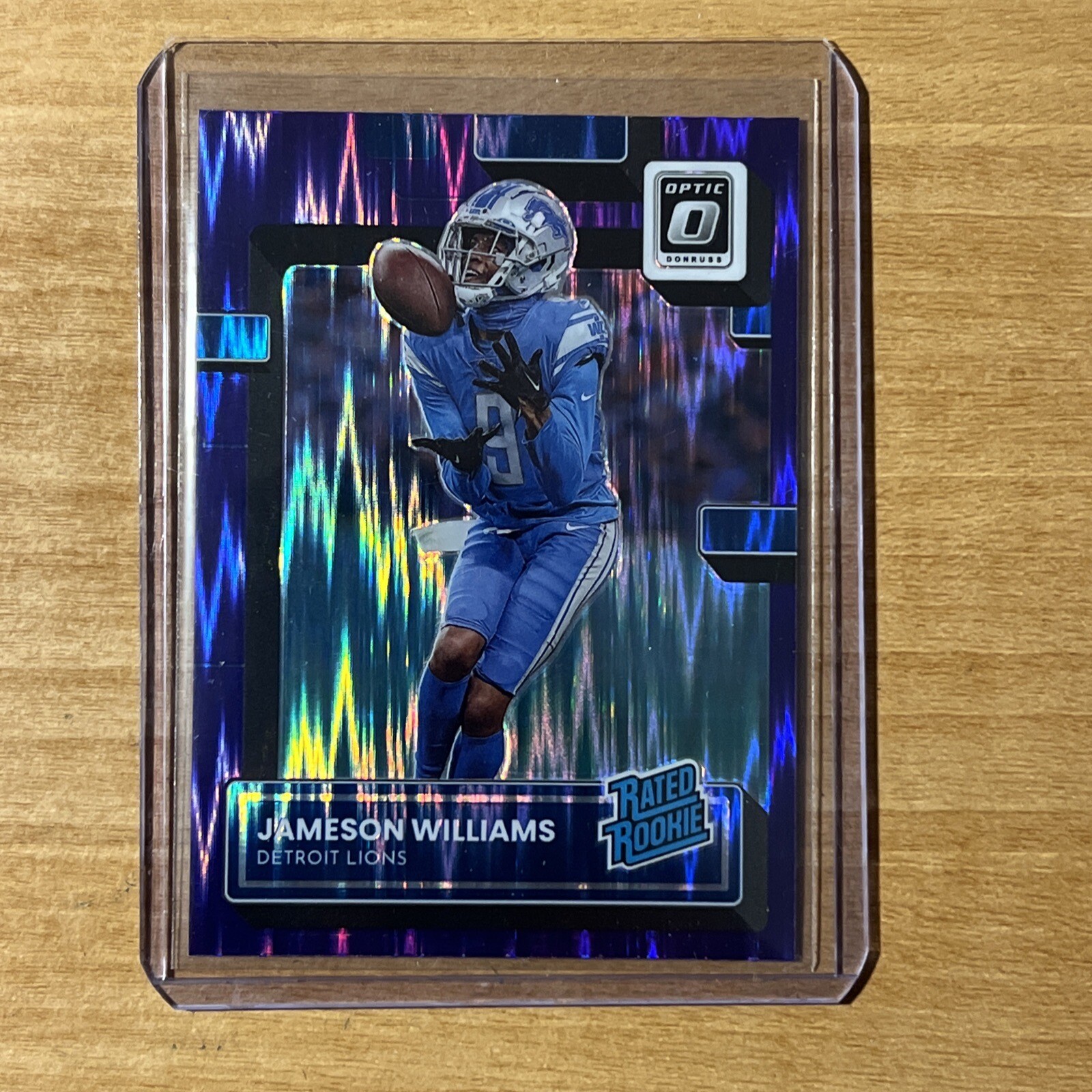 2022 Optic Donruss Jameson Williams Purple Shock Prizm Rated Rookie RC #208