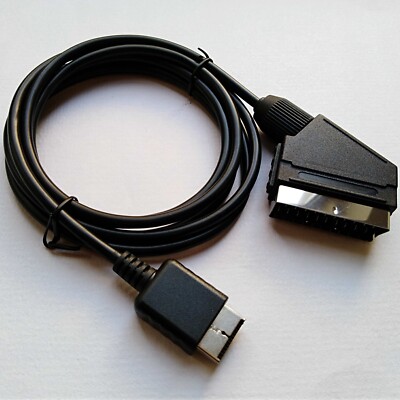 Echtes RGB SCART Kabel kompatibel für PS2 PS3 1,8m