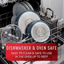 Cookware 5-Quart Induction Safety 500F Cookware Dishwasher Safe Slate