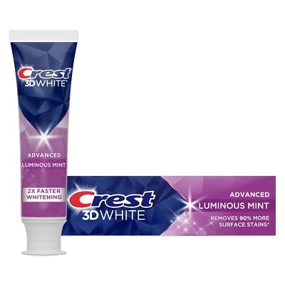 Crest 3D White Advanced Luminous Mint Teeth Whitening Toothpaste -104.8g
