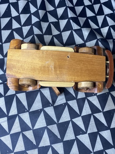 Volkswagen Handmade Wooden Beetle Toy Car Costa Rica Surf Board Wood - Picture 10 of 10
