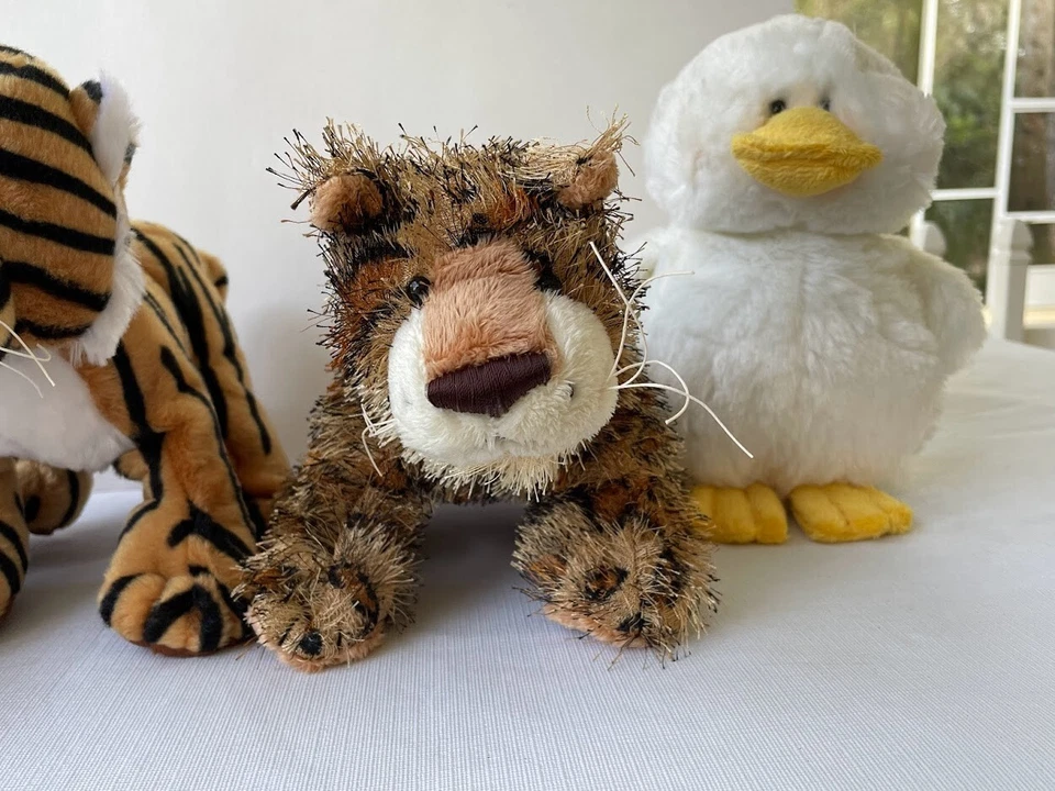 Webkinz Lot of 5 Lion HM006 Tiger HM032 Bengal HM166 Leopard HM031 Duck HM148 - Image 3 of 4