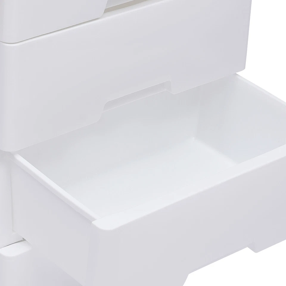 5 Drawers Plastic Storage Cabinet Detachable Drawer Tower Case Clothes Organizer - Image 4 of 4