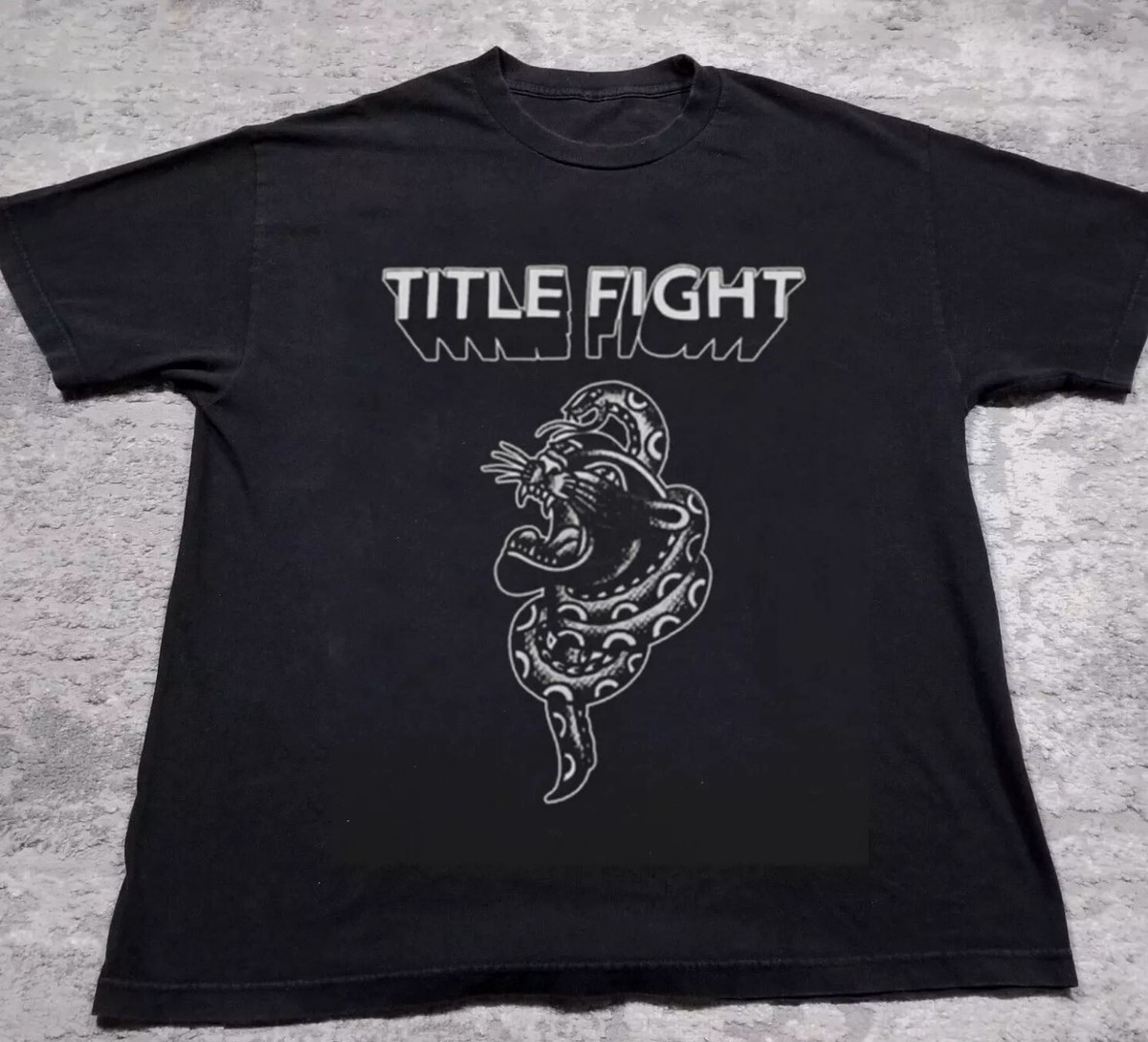 T-shirt Title Fight Coton – Unisexe, Coupe Régulière, Col Rond, Or (Taille S-4XL, ZL1123)