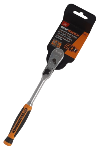 Gearwrench 81016T - 1/4" Drive Locking Flex Head Teardrop Ratchet 90-Tooth 8 in.