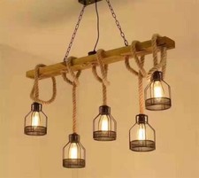 Lampadari a corda di canapa lampadario a sospensione rustico