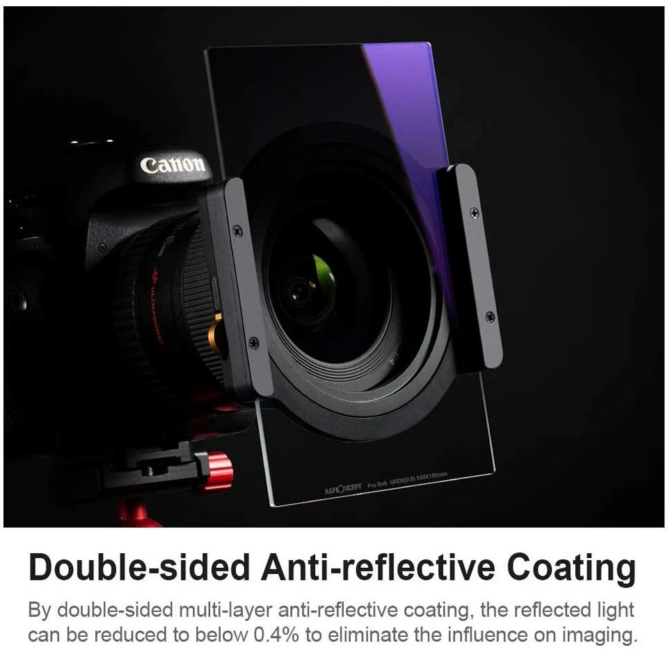 100X150mm Soft Grad ND8 Square Neutral Density Lens Filter 3 Stops Multi Coated - Image 2 of 4