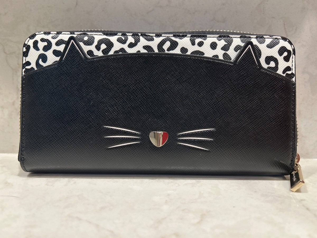 Kate Spade New York Meow Cat Saffiano Leather Large Continental