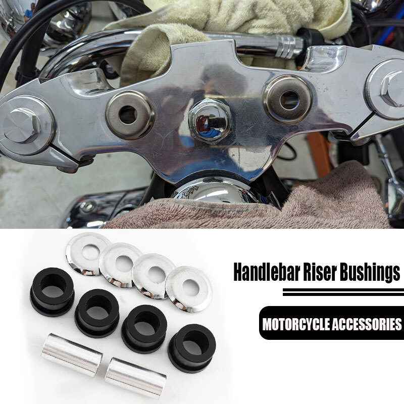 Motorcycle Handlebar Riser Bushings Fit for 1973-17 Harley Softail Dyna FXR US