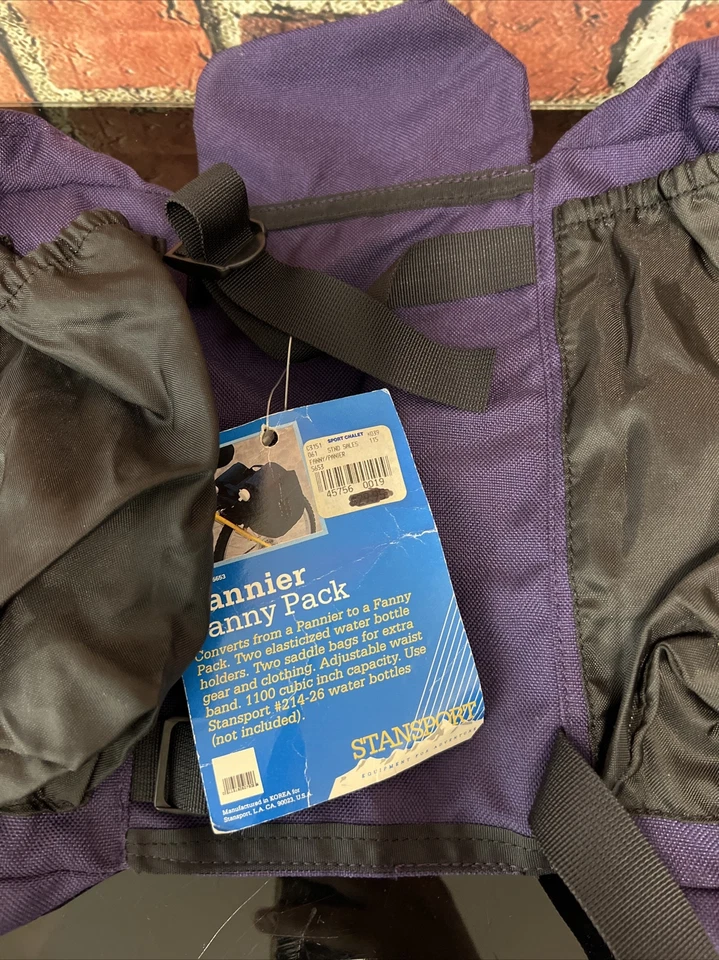 Riñonera vintage alforja Stansport nueva con etiquetas púrpura Foto 2 de 4
