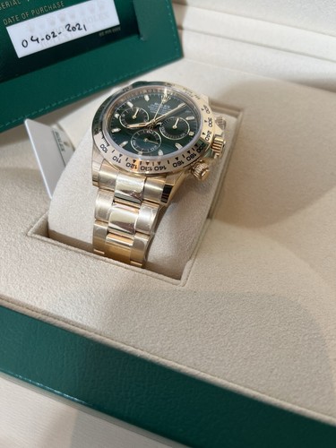 2021 NEW Rolex Daytona 116508 “John Mayer” Yellow Gold Green Dial BOXES/PAPERS