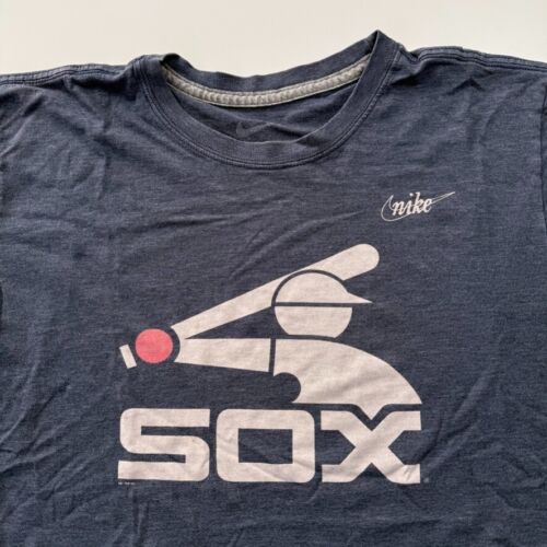 NIKE Chicago White Sox T-Shirt Unisex Medium Standard Fit Blue Soft Baseball MLB - Picture 2 of 9
